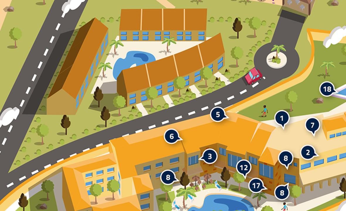 Plano del hotel, Elba Costa Ballena Beach & Thalasso Resort
